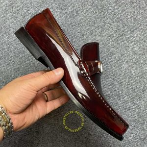 Giày replica Loafer Dior nam màu đỏ đô cao cấp giá ưu đãi - Hình ảnh 6