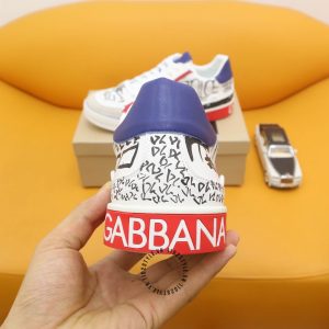 Sneaker D&G unisex màu trắng phối hoạ tiết nổi bật replica 1:1 - Ảnh 8