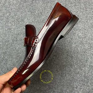 Giày replica Loafer Dior nam màu đỏ đô cao cấp giá ưu đãi - Hình ảnh 5