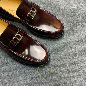 Giày replica Loafer Dior nam màu đỏ đô cao cấp giá ưu đãi - Hình ảnh 3