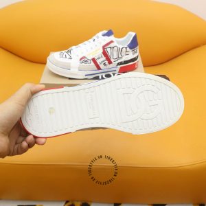 Sneaker D&G unisex màu trắng phối hoạ tiết nổi bật replica 1:1 - Ảnh 9