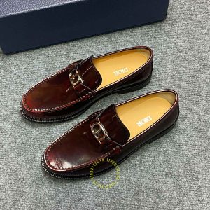 Giày replica Loafer Dior nam màu đỏ đô cao cấp giá ưu đãi - Hình ảnh 4