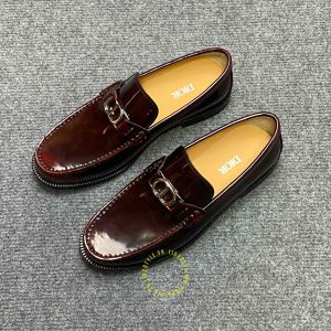 Giày replica Loafer Dior nam màu đỏ đô cao cấp giá ưu đãi - Hình ảnh 2