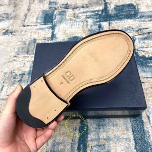 Giày Boot replica Dior nam da xịn màu đen họa tiết Monogram - Ảnh 8