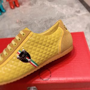 Giày Dolce & Gabbana màu vàng nổi bật rep 1:1 chính hãng - Ảnh 7