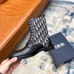 Giày Boot replica Dior da xịn họa tiết Monogram cao cấp - Ảnh 8