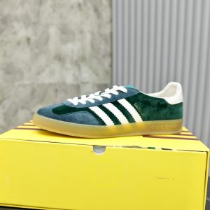 Giày Sneaker Gucci nam da lộn màu xanh rêu cao cấp - Ảnh 7