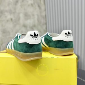 Giày Sneaker Gucci nam da lộn màu xanh rêu cao cấp - Ảnh 8