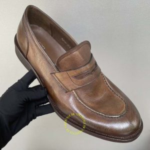 Giày super fake loại 1 Loafer Dior nam da mềm màu nâu cao cấp - Hình ảnh 5