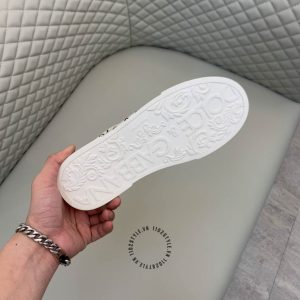 Giày sneaker unisex D&G trắng phối hoạ tiết super fake 1:1 - Ảnh 9