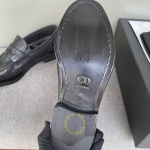 Giày super fake loại 1 Loafer Dior nam da mềm màu đen cao cấp - Ảnh 8