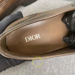 Giày super fake loại 1 Loafer Dior nam da mềm màu nâu cao cấp - Hình ảnh 7