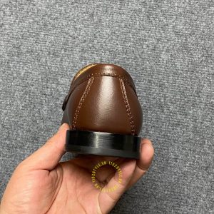 Giày super fake loại 1 Loafer Dior nam da xịn màu nâu trơn - Hình ảnh 8