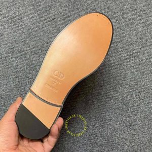 Giày super fake loại 1 Loafer Dior nam da xịn màu nâu trơn - Hình ảnh 9