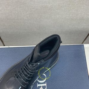 Giày Boot Dior nam da bóng màu đen cao cấp super fake - Ảnh 8