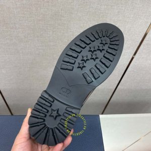 Giày Boot Dior nam da bóng màu đen cao cấp super fake - Ảnh 9
