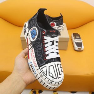 Sneaker D&G unisex đen phối hoạ tiết super fake 1:1 - Ảnh 8
