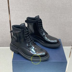 Giày Boot Dior nam da bóng màu đen cao cấp super fake - Ảnh 3