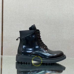 Giày Boot Dior nam da bóng màu đen cao cấp super fake - Ảnh 6