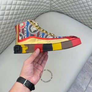 Sneaker Boot Versace phối màu logo kim loại super fake 1:1 - Ảnh 5