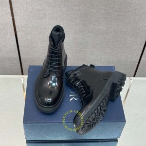 Giày Boot Dior nam da bóng màu đen cao cấp super fake - Ảnh 2