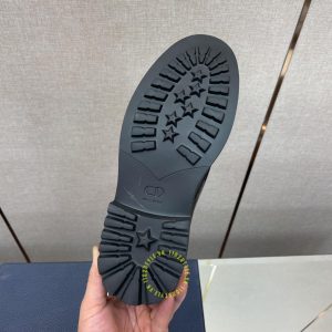 Giày Boot Dior nam da xịn màu đen phiên bản dây buộc super fake - Ảnh 9