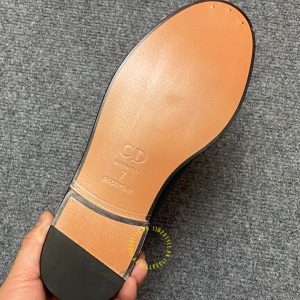 Giày super fake loại 1 Loafer Dior nam da sần màu xanh than - Hình ảnh 9