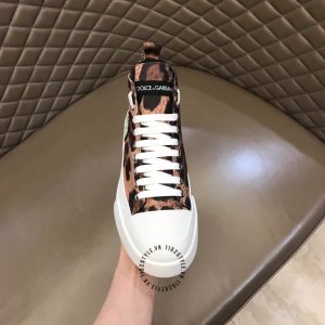 Giày thể thao D&G unisex hoạ tiết da báo super fake loại 1 - Ảnh 5