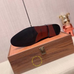 Giày Chelsea Boot super fake Dior màu nâu họa tiết Monogram - Ảnh 9
