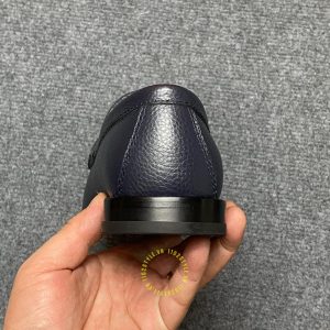 Giày super fake loại 1 Loafer Dior nam da sần màu xanh than - Hình ảnh 8