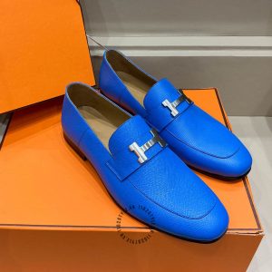 Giày Hermes nam màu xanh nổi bật hàng hiệu Like Auth - Hình ảnh 2