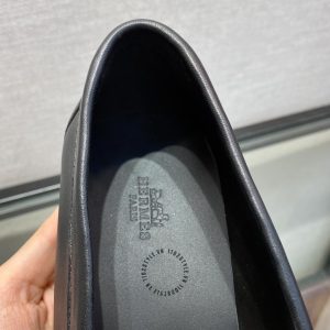 Giày lười Hermes nam màu đen cao cấp hàng hiệu - Hình ảnh 7