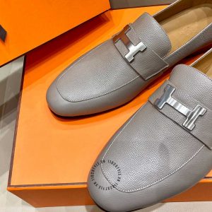 Giày Loafer Hermes nam logo sang trọng hàng hiệu cao cấp - Hình ảnh 5