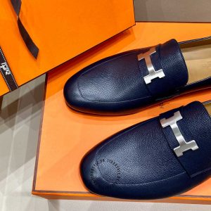 Giày lười Hermes nam logo chữ H sang trọng hàng hiệu Like auth - Hình ảnh 6