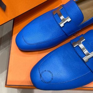 Giày Hermes nam màu xanh nổi bật hàng hiệu Like Auth - Hình ảnh 6