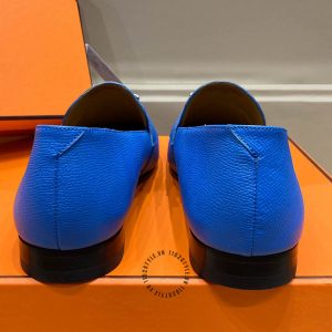 Giày Hermes nam màu xanh nổi bật hàng hiệu Like Auth - Hình ảnh 8