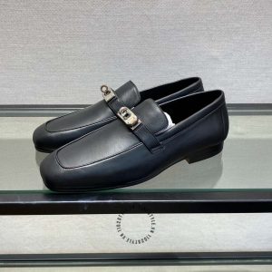 Giày lười Hermes nam màu đen cao cấp hàng hiệu - Hình ảnh 2