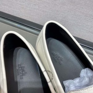 Giày Loafer Hermes nam màu trắng cao cấp sang trọng - Hình ảnh 7