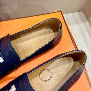 Giày lười Hermes nam logo chữ H sang trọng hàng hiệu Like auth - Hình ảnh 7