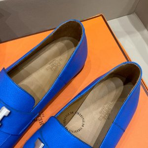 Giày Hermes nam màu xanh nổi bật hàng hiệu Like Auth - Hình ảnh 7
