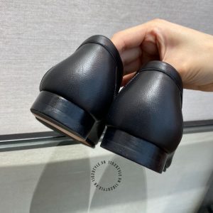 Giày lười Hermes nam màu đen cao cấp hàng hiệu - Hình ảnh 9