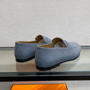 Giày lười Hermes nam màu xanh phiên bản hàng hiệu Like Auth - Hình ảnh 7