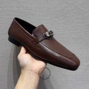 Giày lười Hermes nam da trơn cao cấp Like Auth giá ưu đãi - Hình ảnh 6