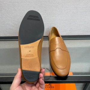 Giày lười Hermes nam da trơn phiên bản Like Auth - Hình ảnh 9