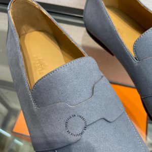 Giày lười Hermes nam màu xanh phiên bản hàng hiệu Like Auth - Hình ảnh 8