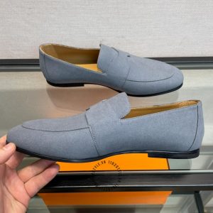 Giày lười Hermes nam màu xanh phiên bản hàng hiệu Like Auth - Hình ảnh 6