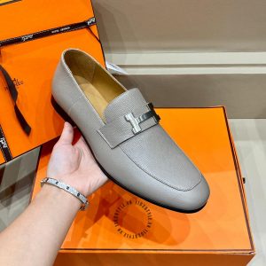 Giày Loafer Hermes nam logo sang trọng hàng hiệu cao cấp - Hình ảnh 4