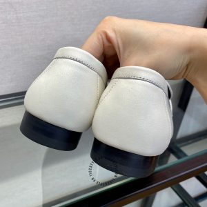 Giày Loafer Hermes nam màu trắng cao cấp sang trọng - Hình ảnh 8