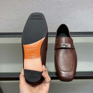Giày lười Hermes nam da trơn cao cấp Like Auth giá ưu đãi - Hình ảnh 9