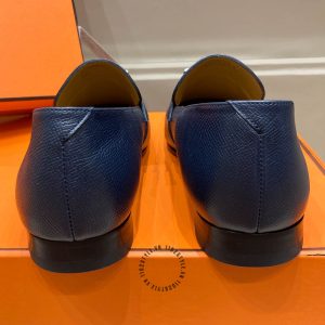 Giày lười Hermes nam logo chữ H sang trọng hàng hiệu Like auth - Hình ảnh 8